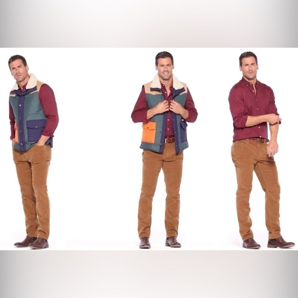 New Club Room Men's pants Stretch Corduroy Pants Brown, men jeans 40W/30L